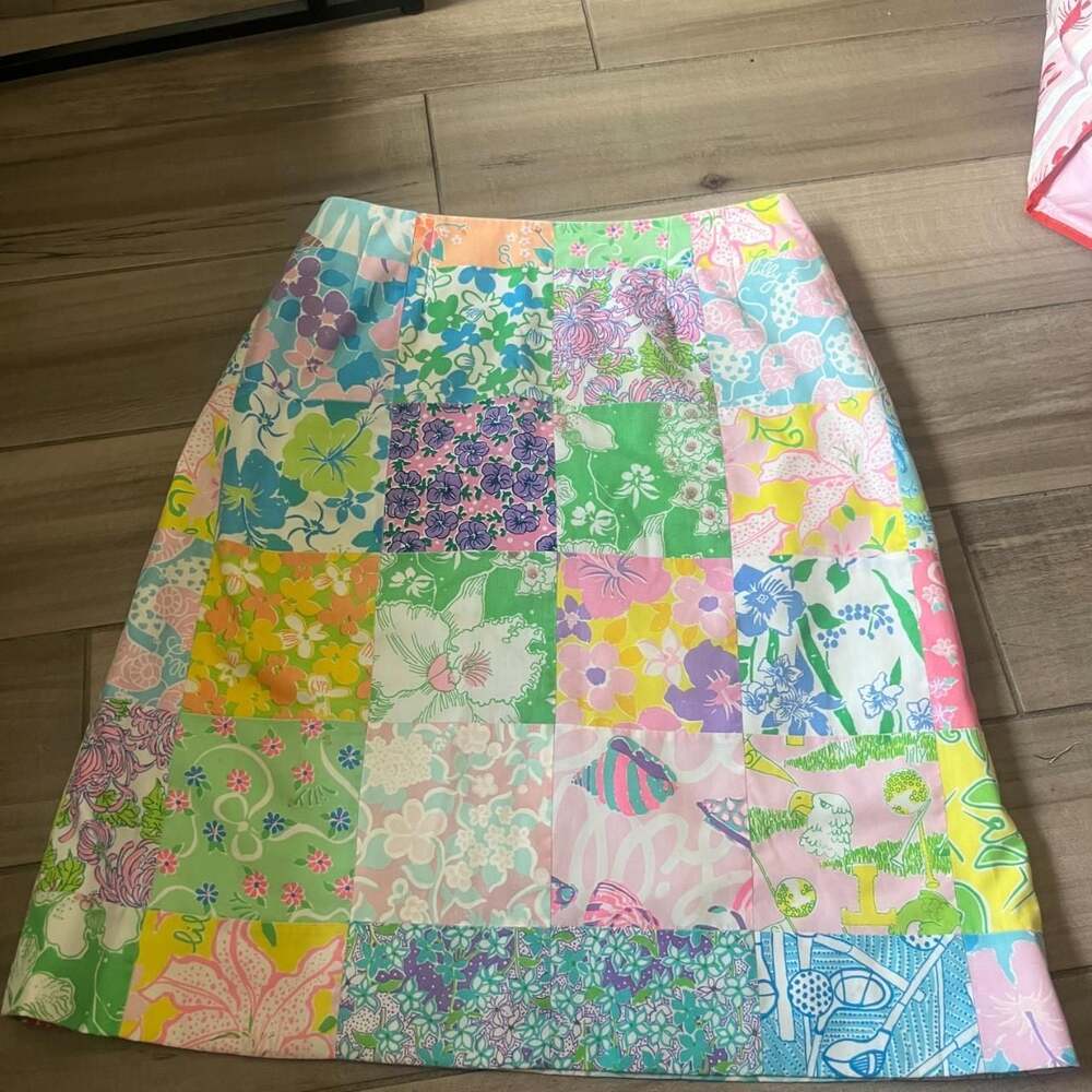 Vintage The Lilly Sportswear Division Patchwork Floral Skirt